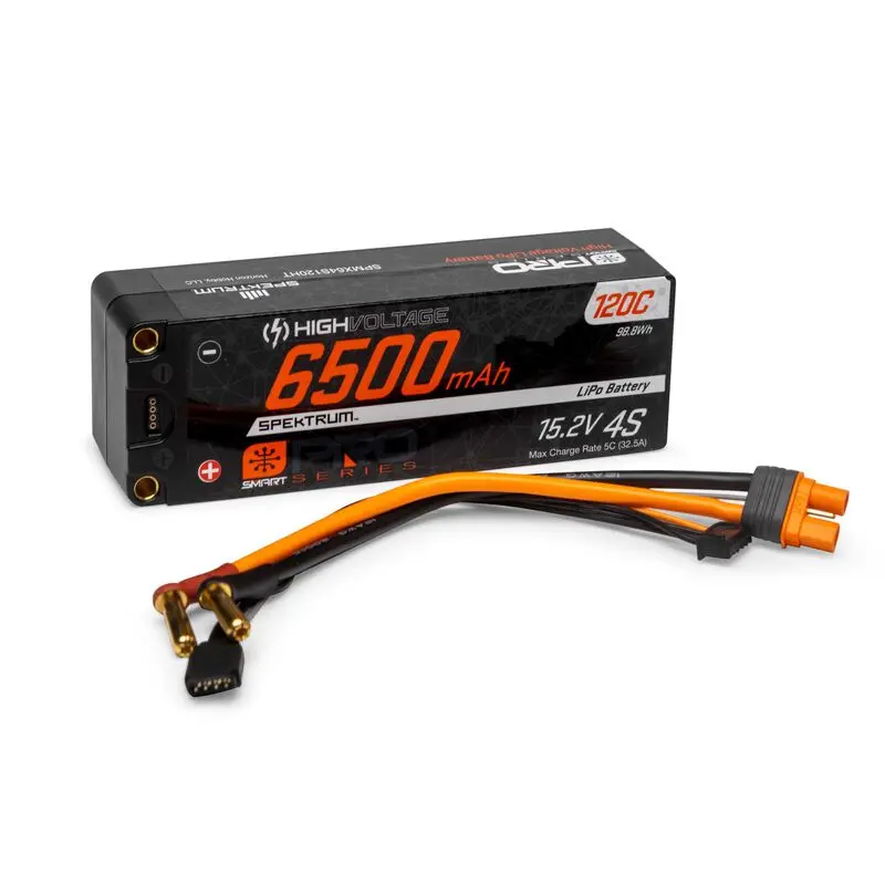 15.2V 6500Mah 4S 120C Smart Pro Race Hardcase Hv-Lipo Battery: Tubes, 5Mm - Spmx64s120ht 2