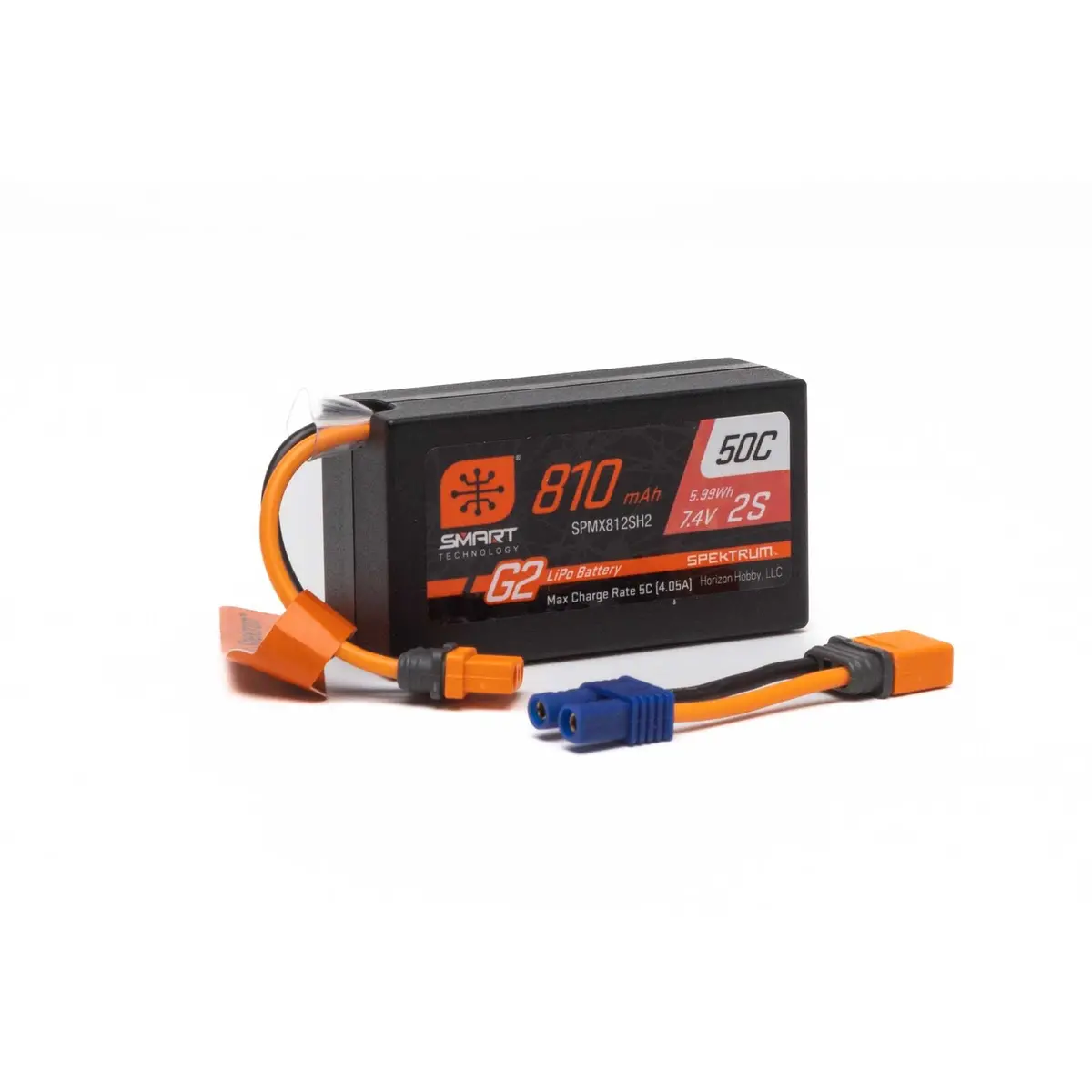 Spektrum 7.4V 810Mah 2S Smart G2 50C Lipo: Ic2 1
