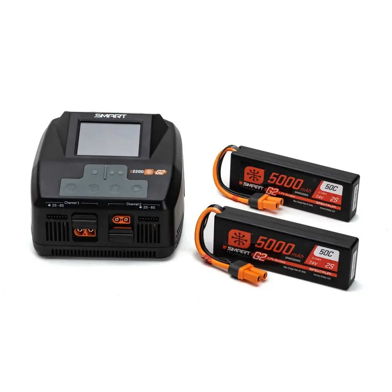 Smart G2 Powerstage 4S Surface Bundle 2S 5000Mah Lipo Battery (2) S2200 G2 Charger - Spmxg2ps4 1