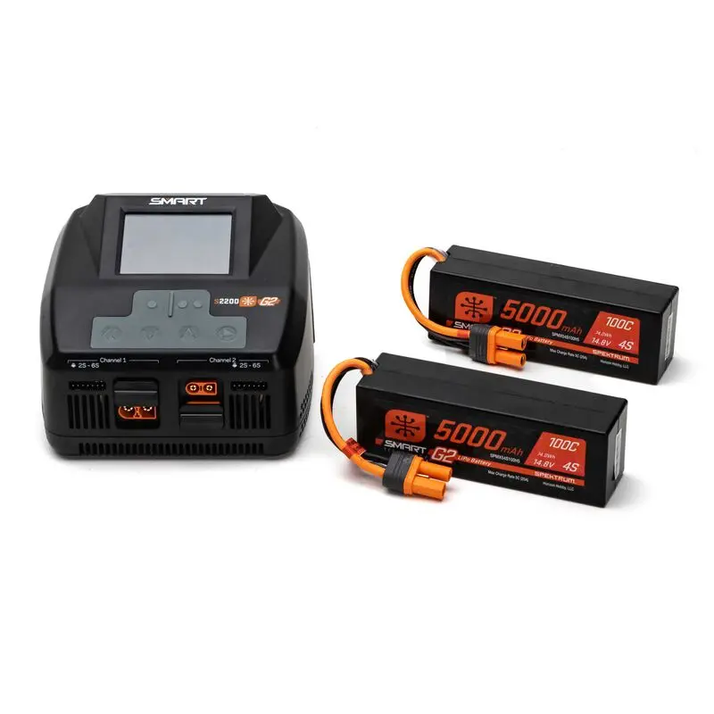 Smart G2 Powerstage 8S Surface Bundle 4S 5000Mah Lipo Battery (2) S2200 G2 Charger - Spmxg2ps8 1