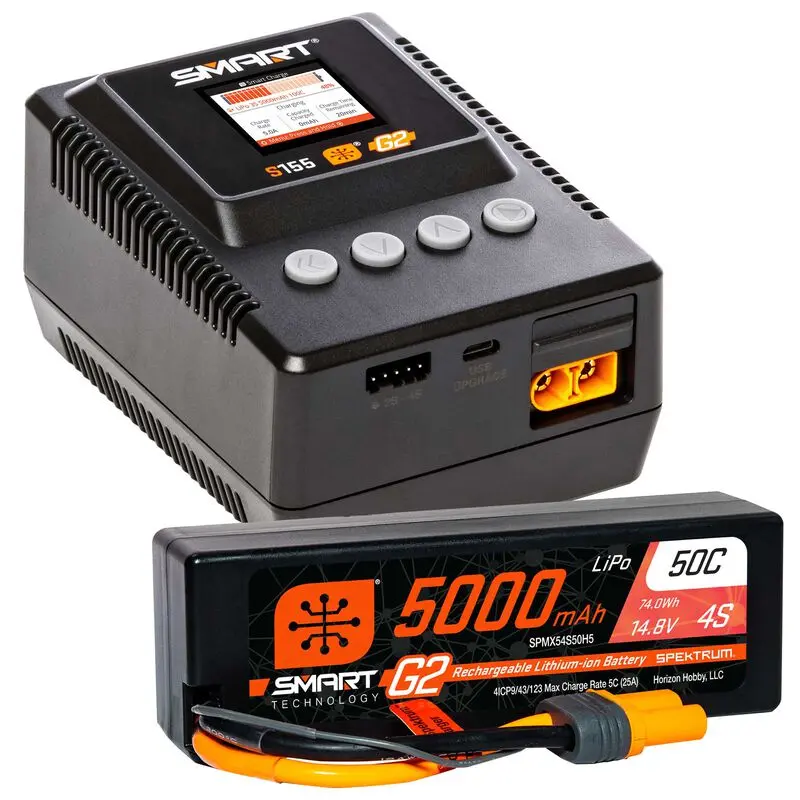 Smart Powerstage Surface Bundle 5000Mah 4S Lipo Battery / S155 Charger - Spmxpss400 1