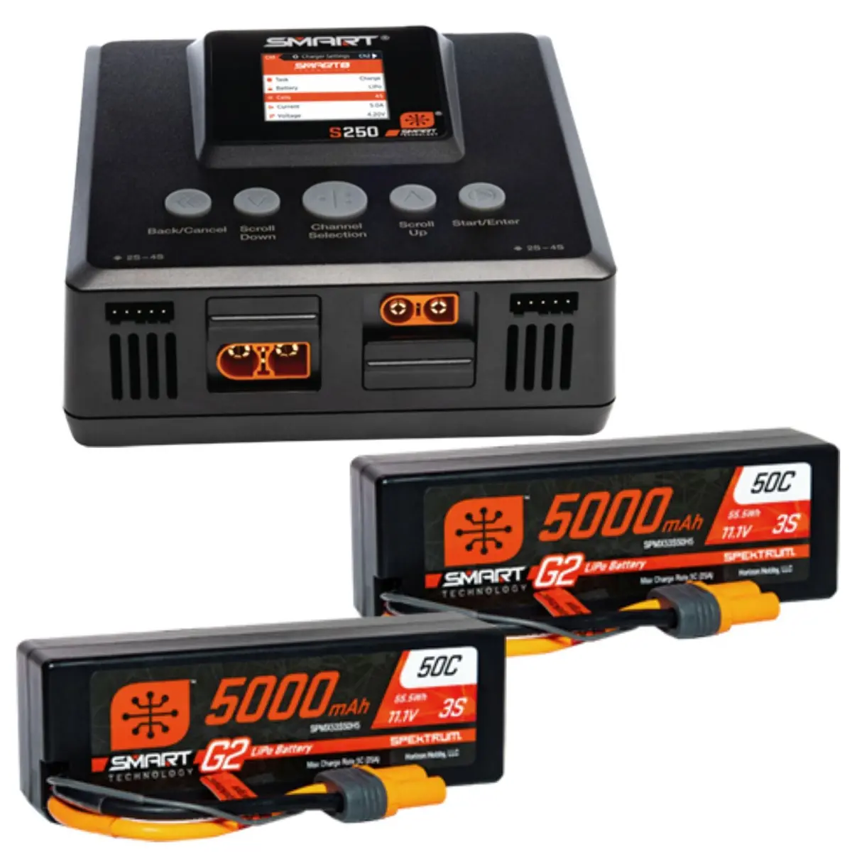Smart Powerstage 6S Surface Bundle: (2) G2 5000Mah 3S Lipo Ic5 & S250 Charger - Spmxpss600 1