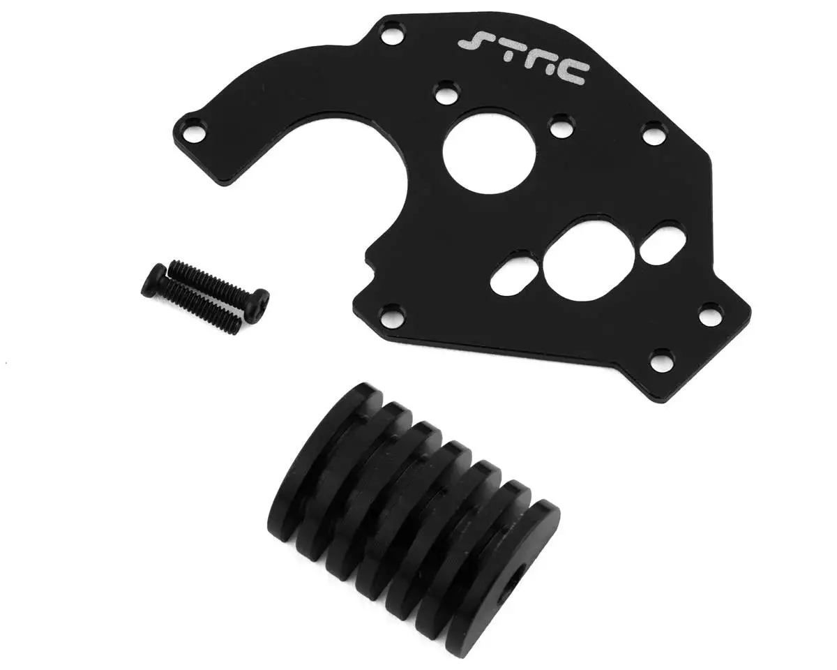 St Racing Concepts Axial Scx24 Aluminum Motor Plate W/Heatsink (Black) 1