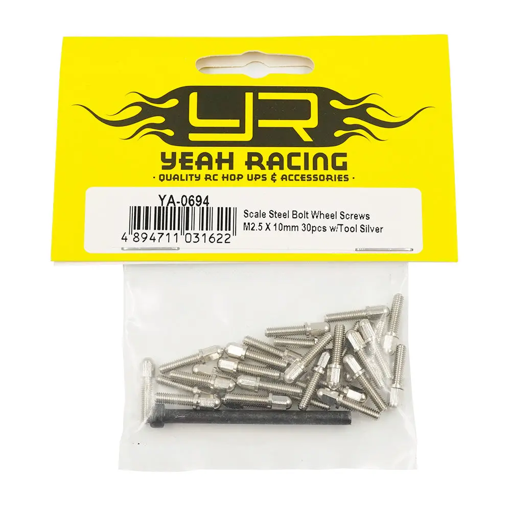 Scale Steel Bolt Wheel Screws M2.5 X 10Mm 30Pcs W/ Tool Silver 1