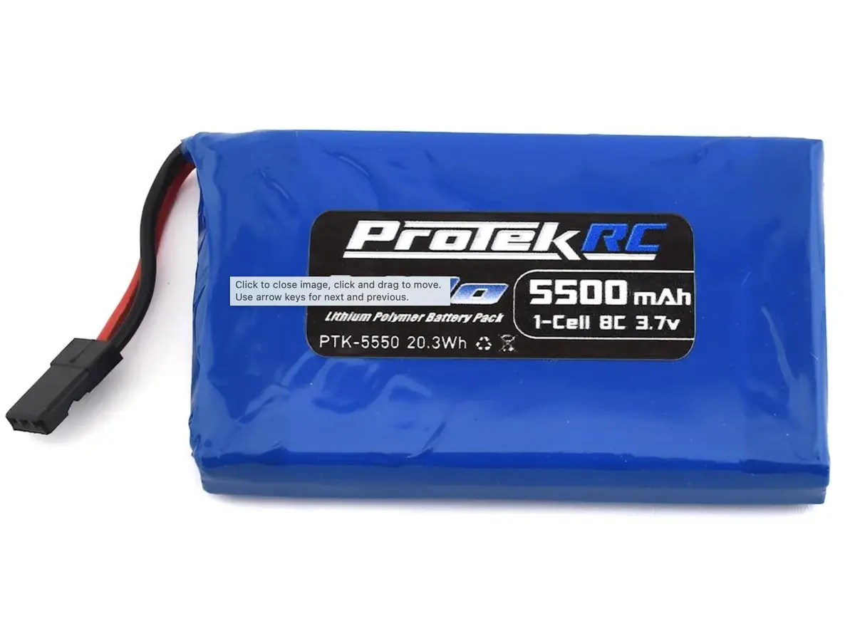Protek Rc 1S High Capacity Sanwa M17 Lipo Transmitter Battery (3.7V/5500Mah) 1