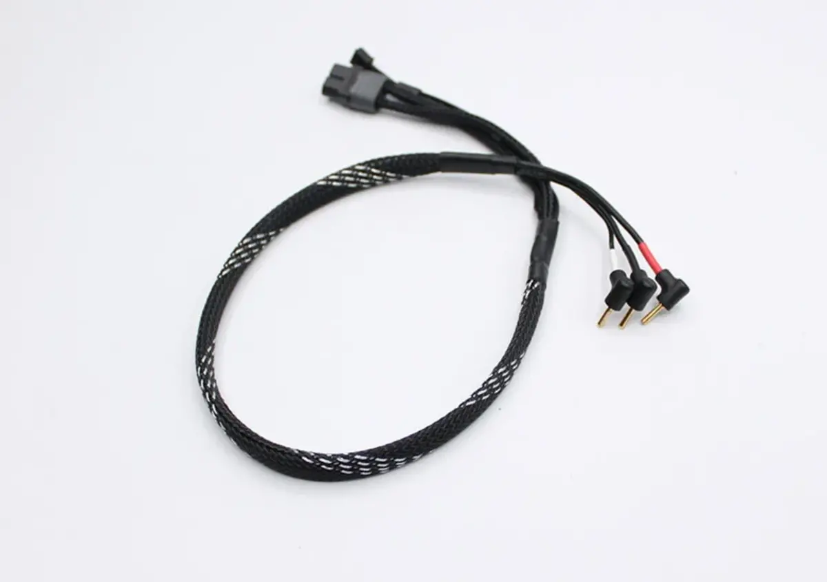 Rre016 Reflex Racing 2Mm Bullet Plug Charging Cable - Black And Silver 1
