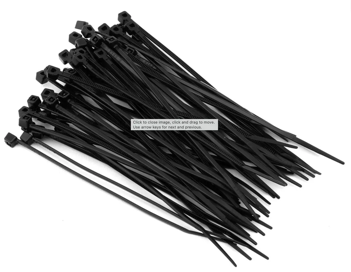 Protek Rc 2X100mm Zip Ties (Black) (50Pcs) 1