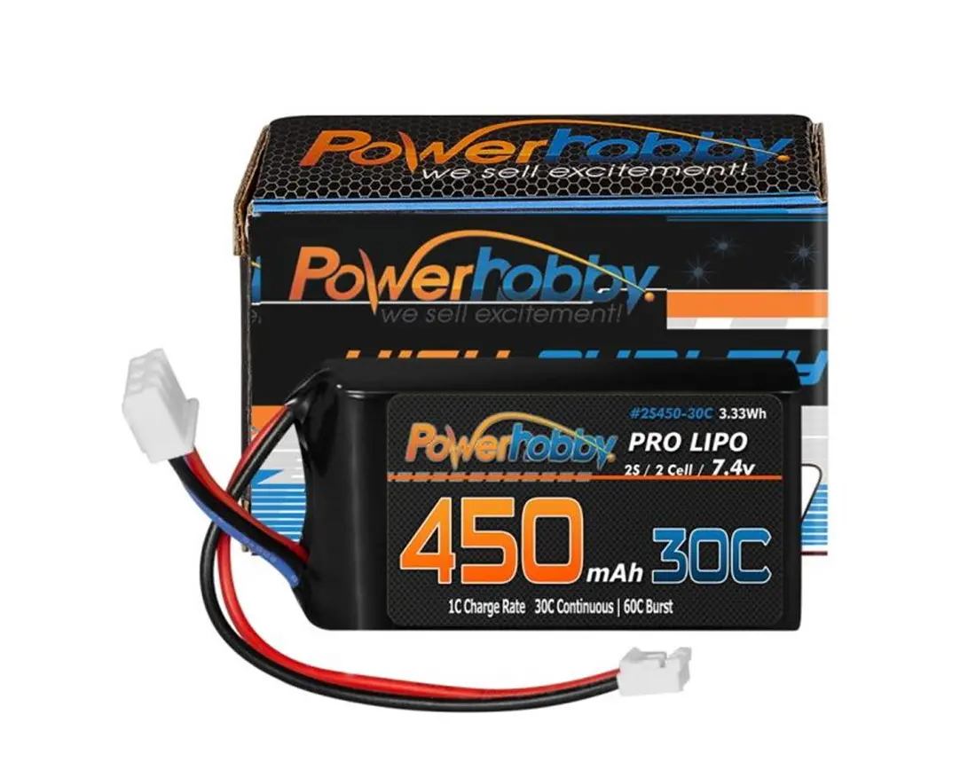 Power Hobby 2S 450Mah 30C Upgrade Lipo Battery 1