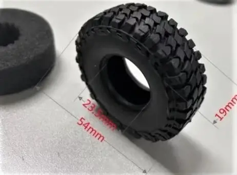Hot Racing Micro Rock Crawler Z Tire 1.0 Inch Scx 24 1