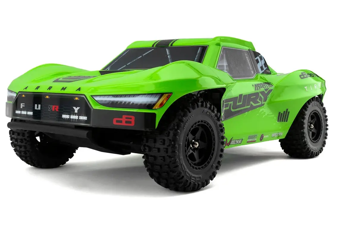 Arrma Fury 2Wd Mega 550 1/10 Rtr Short Course Truck (Green) W/Slt2 2.4Ghz Radio 1