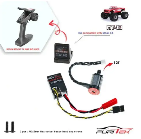Furitek Monster Brushless Power System With Receiver For Redcat Mt-18 1