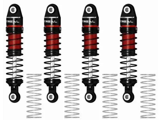 Treal Trx4m Shocks 53Mm Oil-Damper Threaded Shock Absorber Upgrades Compatible With Traxxas 1/18 Trx-4M Trx-4Mt 1