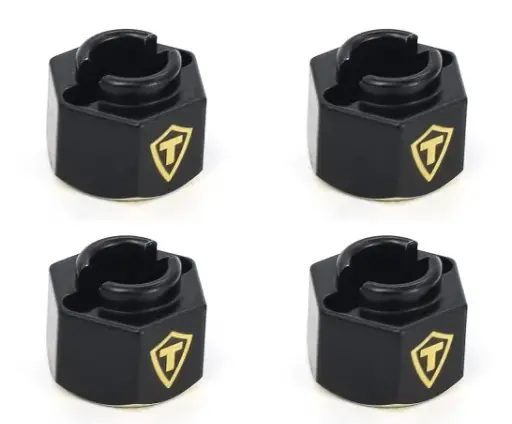 Treal Brass Wheel Hubs 7Mm*6Mm Hex, 1G/Pc (4Pcs) For 1/18 Trx4m Defender And Bronco (Black) 1