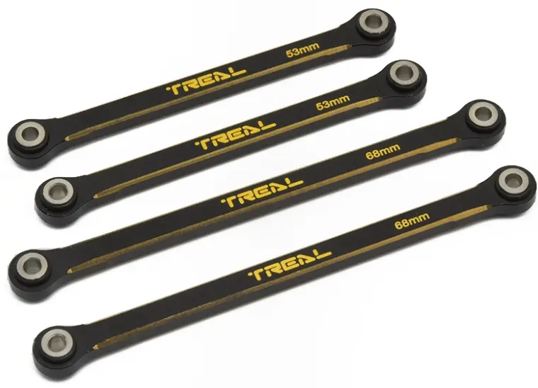 Treal Hobby Brass Lower Links Set (4Pcs) Lower Chassis 4-Links Upgrades Compatible With Trx4m 1/18 Scale 1