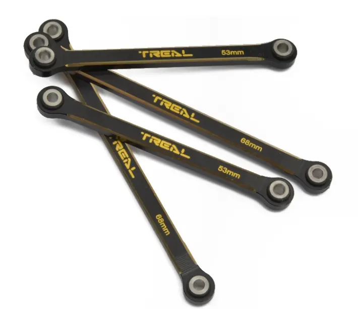 Treal Hobby Brass Lower Links Set (4Pcs) Lower Chassis 4-Links Upgrades Compatible With Trx4m 1/18 Scale 2