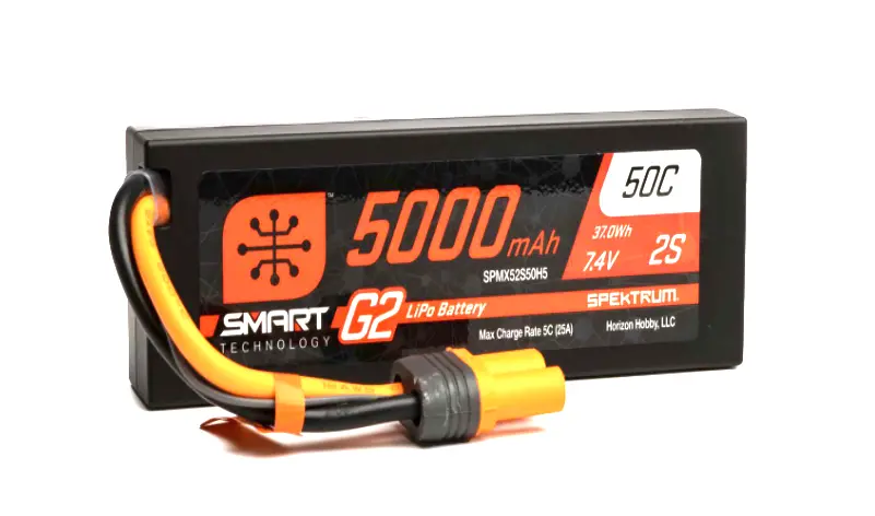 Smart 7.4V 5000Mah 2S 50C Smart G2 Hardcase Lipo Battery: Ic5 1