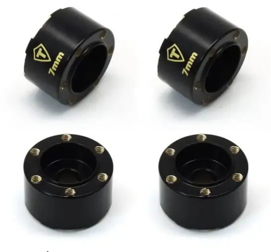Treal 1.0 Wheel Hubs Brass Weights 7Mm Hex Hub Extension (4P) 7Mm/9Mm Widen Adapters Compatible With Scx24 Trx4m 1