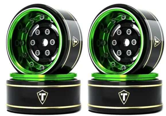 Treal 1.0 Beadlock Wheels Deep Dish Rims (4P) For Scx24 Ax24 Fcx24 Trx4m 1/24 1/18 Crawler Car-Type F 3
