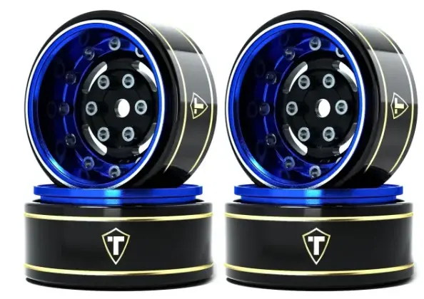 Treal 1.0 Beadlock Wheels Deep Dish Rims (4P) For Scx24 Ax24 Fcx24 Trx4m 1/24 1/18 Crawler Car-Type F 3