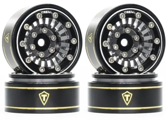 Treal Scx24 Wheels 1.0'' Beadlock Wheels(4P) For 1/24 Micro Rc Scx24 Bronco Gladiator C10 Deadbolt -Type C 1