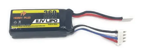 Hobbyplus 11.1V 3S 360Mah 20C Lipo Battery 1