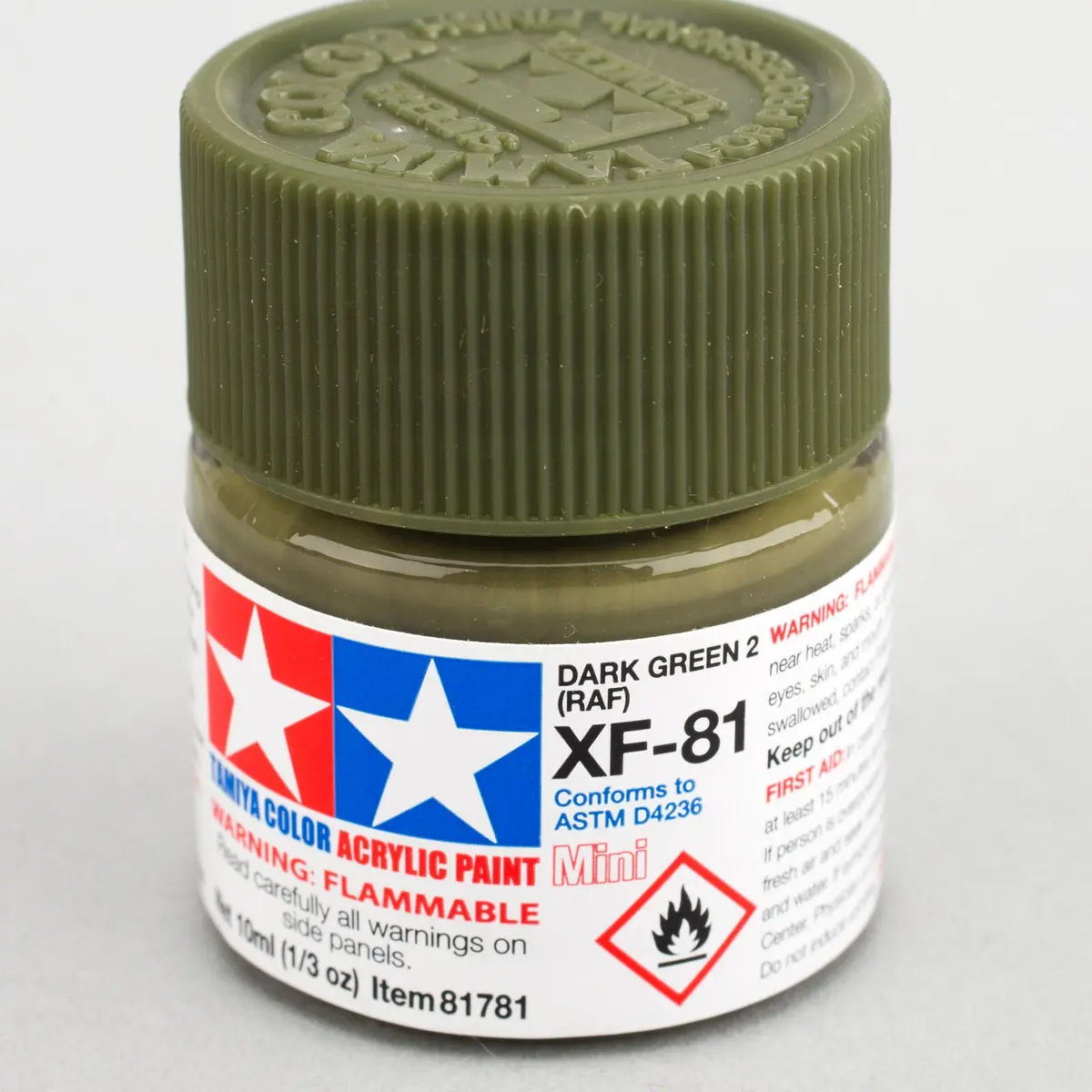 Acrylic Mini Xf-81 Dark Green 2 Raf 10Ml Bottle - Tam81781 1