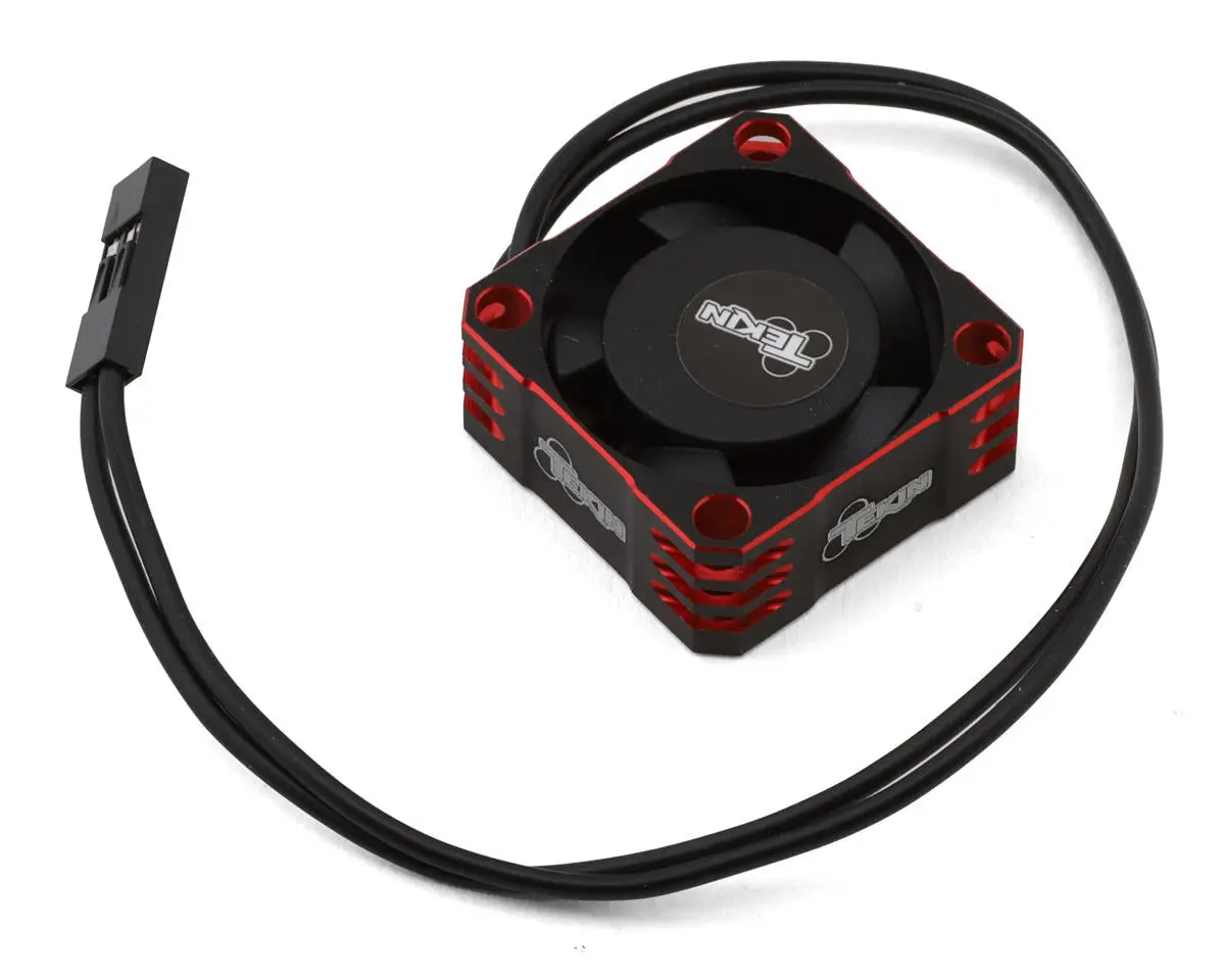 Tekin 25X25x10 Hiflow Aluminum Cooling Fan (Black/Red) Tt3859 1