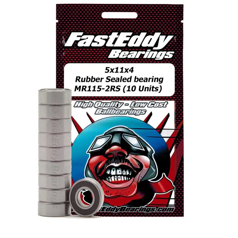 5X11x4 Rubber Sealed Bearing, Mr115-2Rs (10) 1