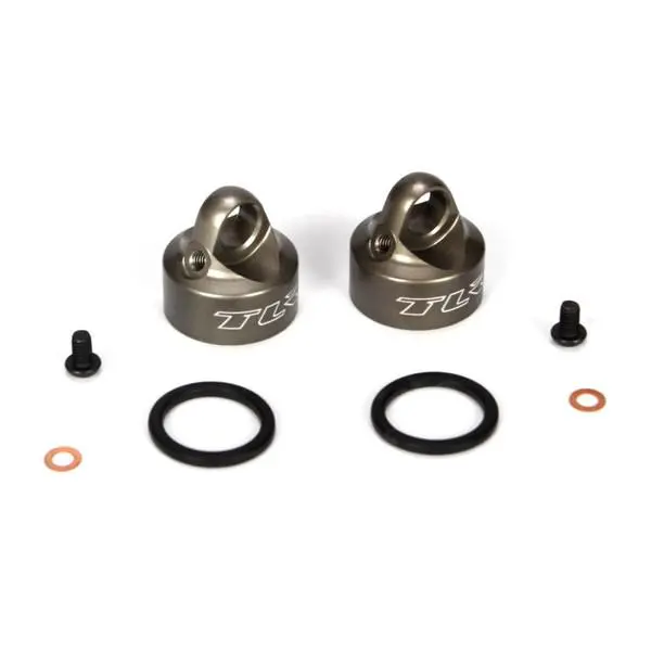 Bleeder Shock Caps Alum (2): 22/22T/22-4 (Tlr5065) 1