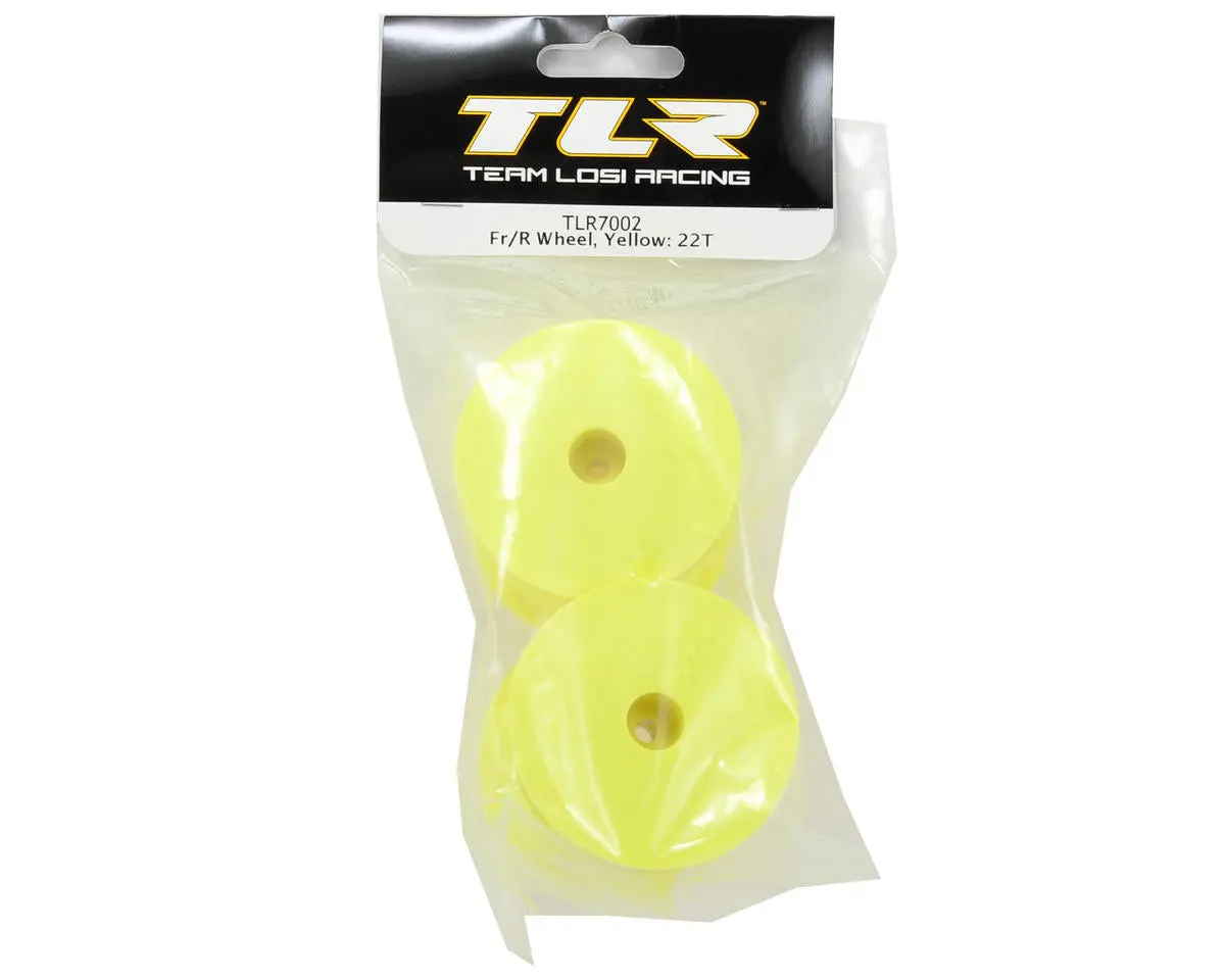 Team Losi Racing 12Mm Hex 2.2" 1/10 Stadium Truck Wheels (2) (Tlr 22T) (Yellow) 2