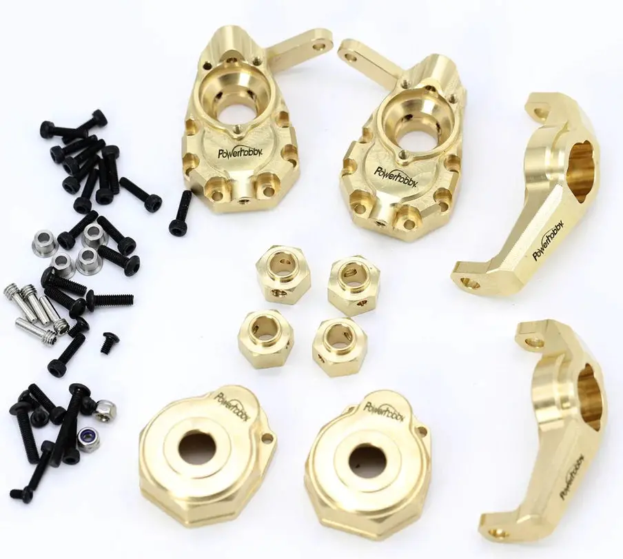 Trx-4 Brass Upgrade Parts, Steering / Portal / C Hubs / Hexes 1