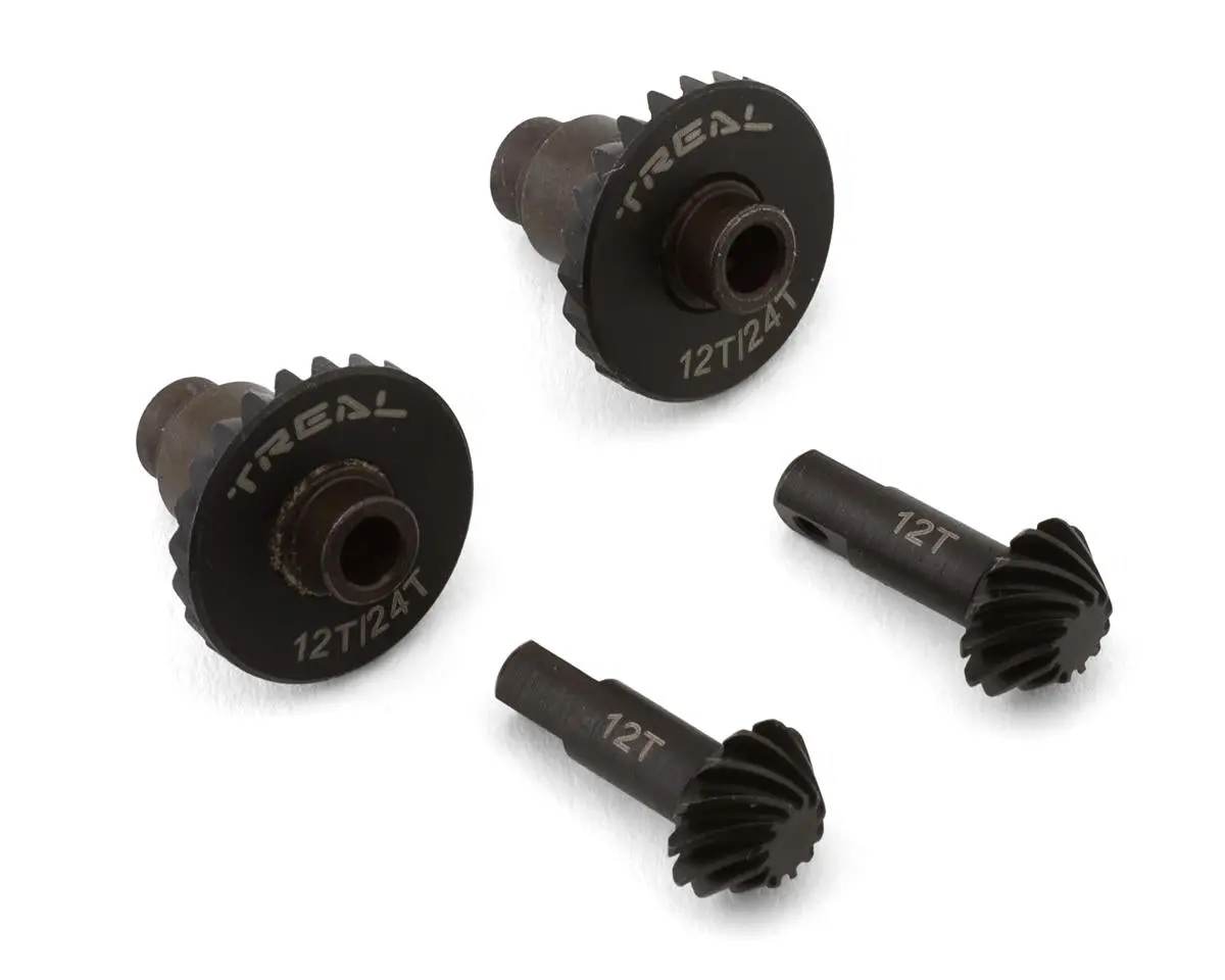 Treal Hobby Hardened Steel Differential Ring & Pinion Gears For Traxxas Trx-4M (12T/24T) 1