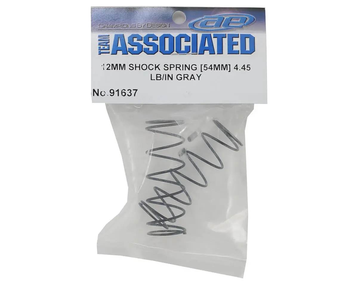 Associated 12Mm Front Shock Spring (2) (Gray/4.45Lbs) (54Mm Long) 1