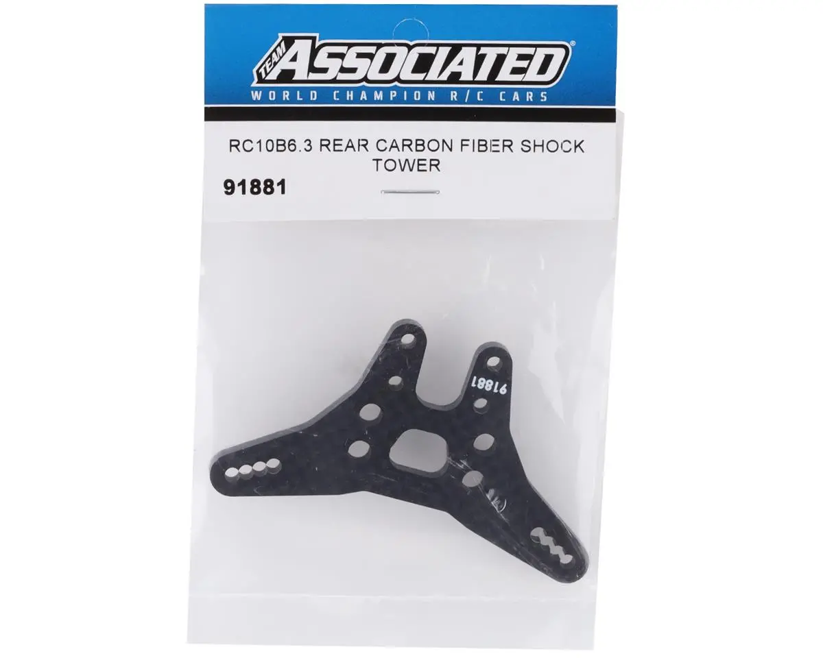 Associated Rc10b6.3 Rear Carbon Fiber "Wide Gull-Wing" Shock Tower 1