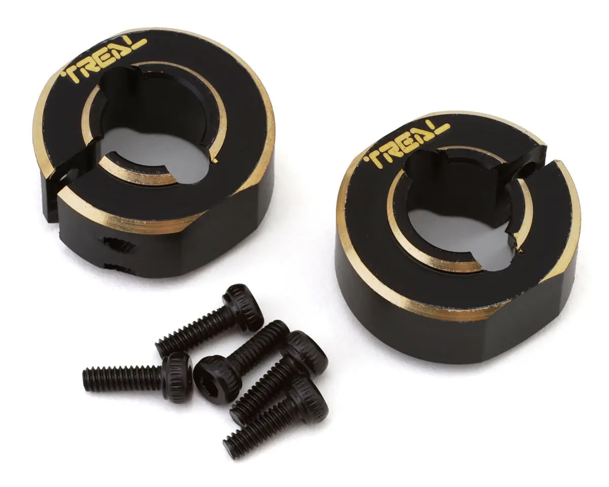 Treal Hobby Axial Scx24 Brass Rear Counter Weights (Black) (2) (10G) 1