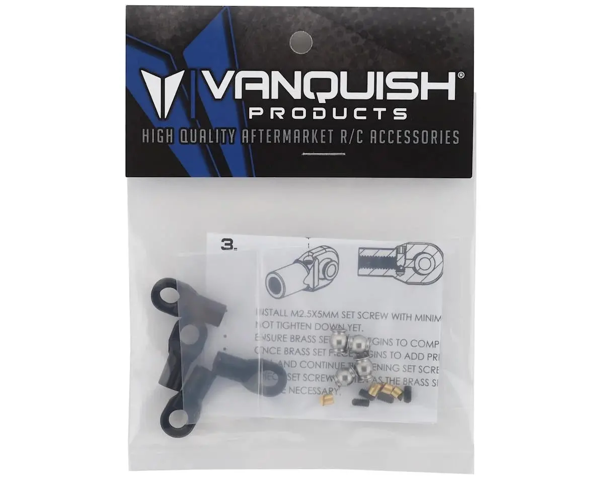 Vanquish Products M4 Machined Straight Rod Ends (Black) (4) 2