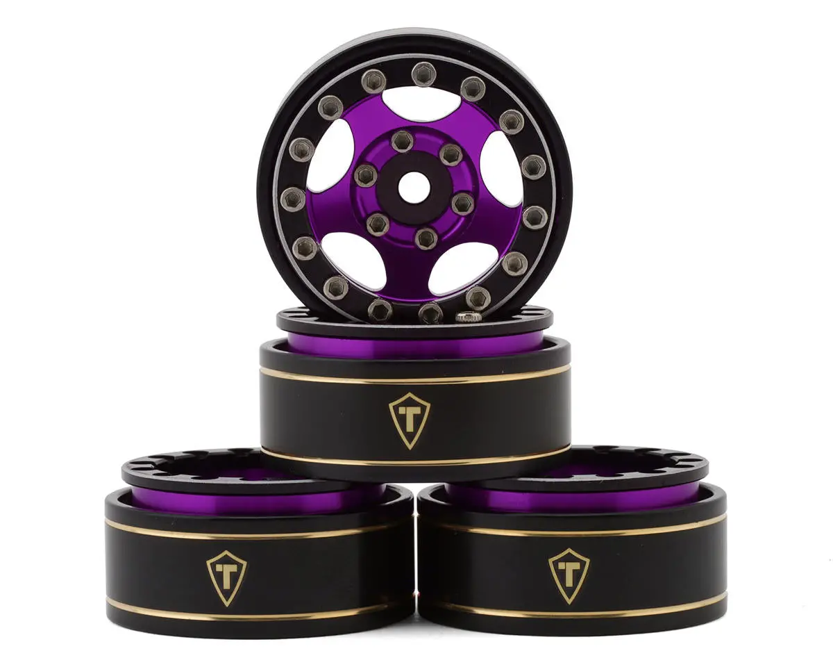 Treal Hobby Type B 1.0" 5-Spoke Beadlock Wheels (4) (22.4G) 2
