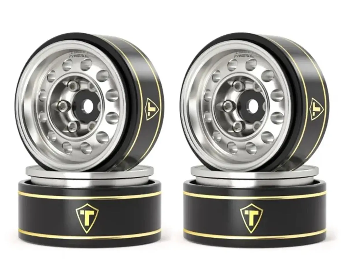 Treal Hobby Type K 1.0" 12-Hole Beadlock Classic Vintage Wagon Wheels (4) (28.9G) 1