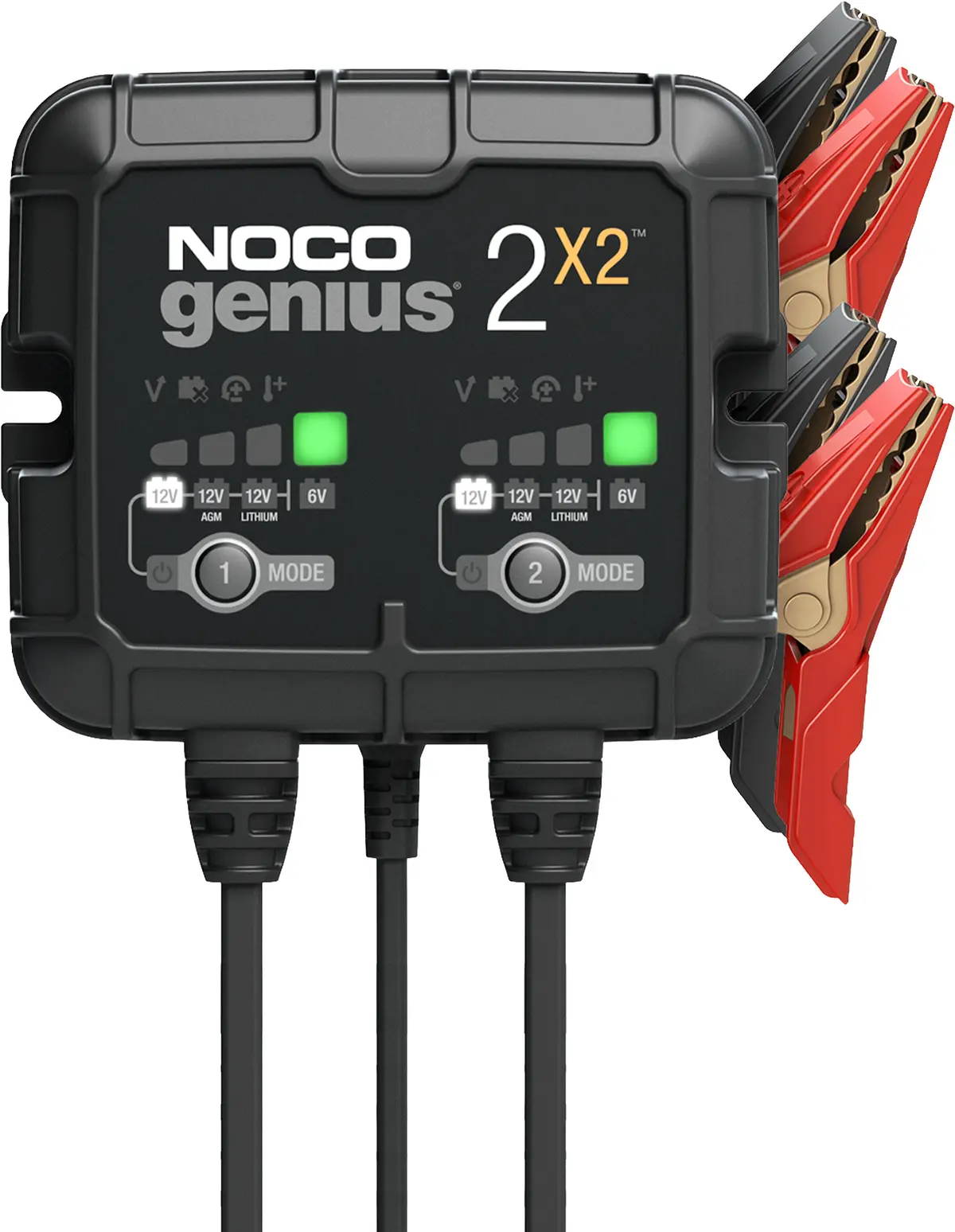 Noco Genius2x2 2-Bank 2A Charger 6V/12V Lead-Acid & Lithium 1