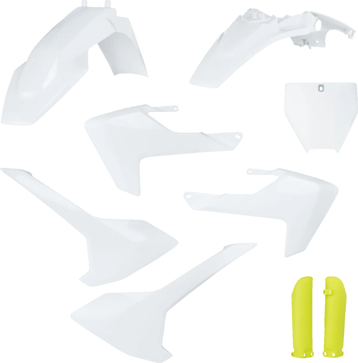 Acerbis Full Plastic Replacement Body Kit - 2731987705 White/Green Oem '23-'24 Husqvarna Tc 65 2017-2024 1