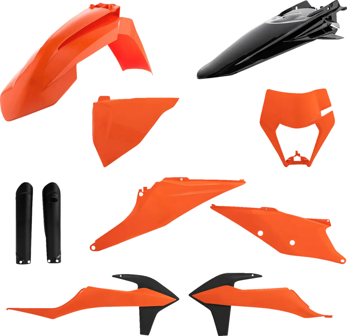 Acerbis 2791547705 Full Plastic Kit Ktm Exc Xc Xc-W 20-23 Orange Black Set 1