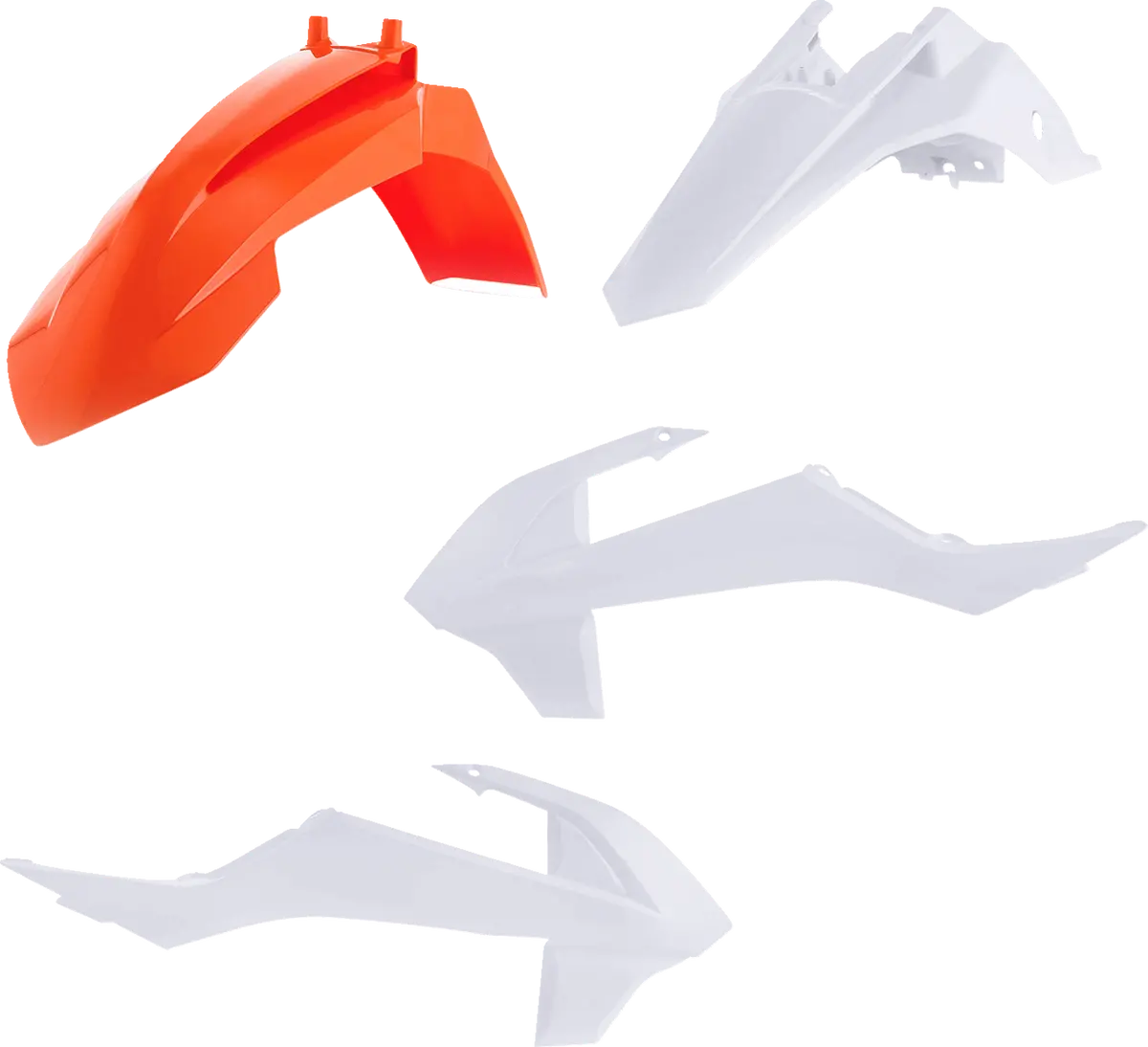 Acerbis Plastic Kit Orange/White - 2449627705 - 2021-2023 Gas Gas Mc 65, 2016-2023 Ktm 65 Sx 1