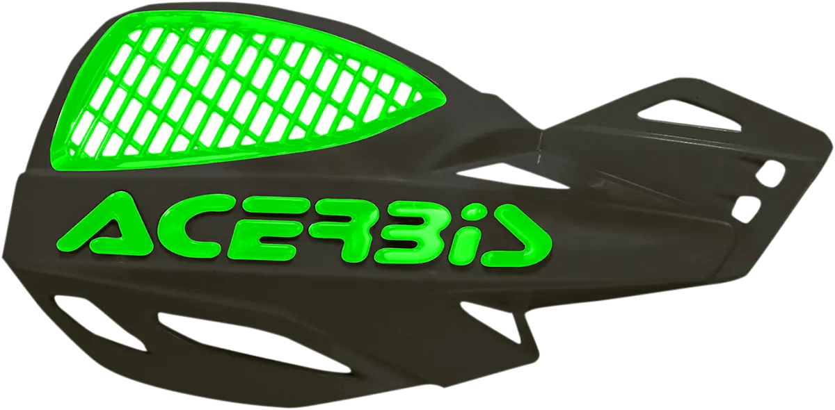 Acerbis Vented Uniko Handguards - Black/Green 2072671043 1