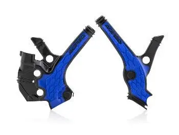 Acerbis X-Grip Frame Guards - 2018-2024 Yamaha Yz65 - Black/Blue 1
