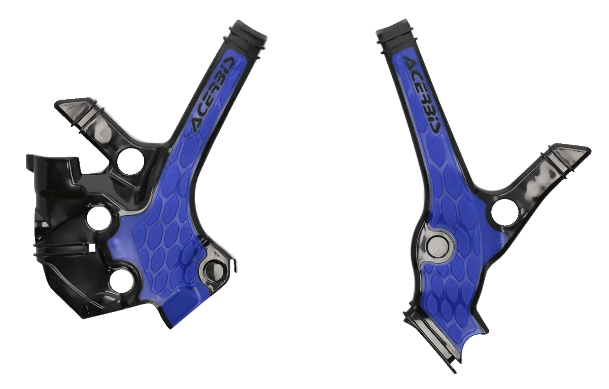 Acerbis X-Grip Frame Guards - Black/Blue - Yz 85 (Part No: 2976221004) 1