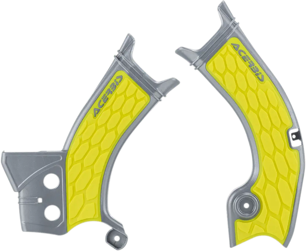 Acerbis X-Grip Frame Guards - Gray/Yellow - Rm-Z 250/450 - Part Number 2686601120 1