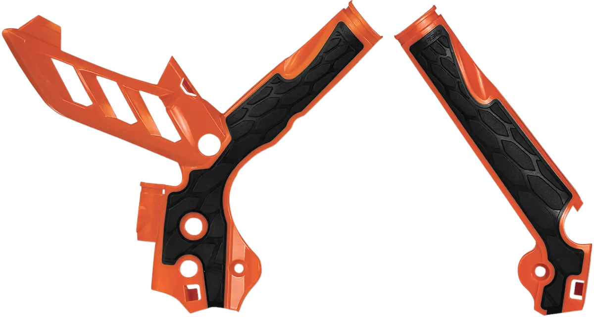 Acerbis X-Grip Frame Guards - Orange/Black - Ktm 2374251008 1