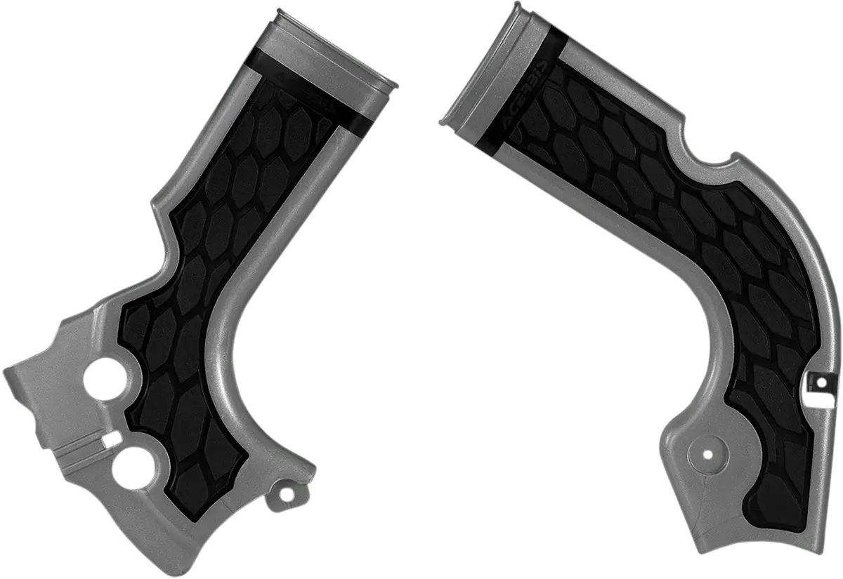 Acerbis X-Grip Frame Guards - Silver/Black - Part Number 2374241015 1