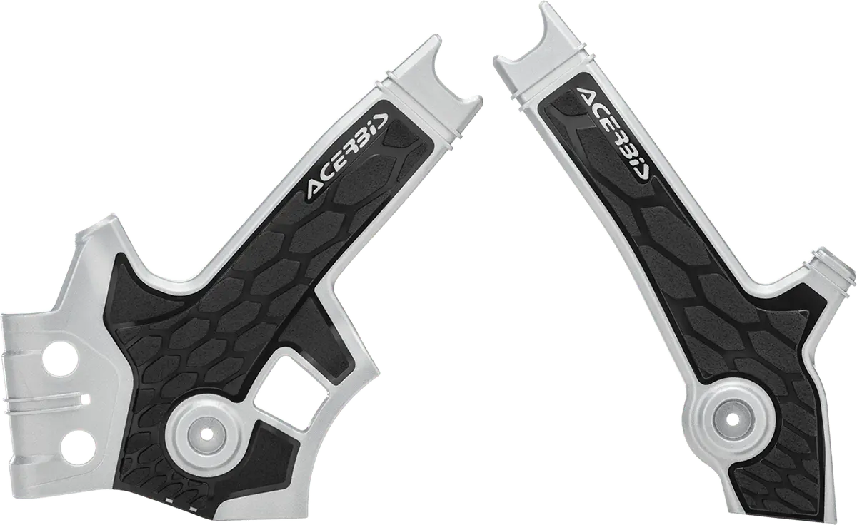 Acerbis X-Grip Frame Guards - Silver/Black - Part Number 2801931019 1