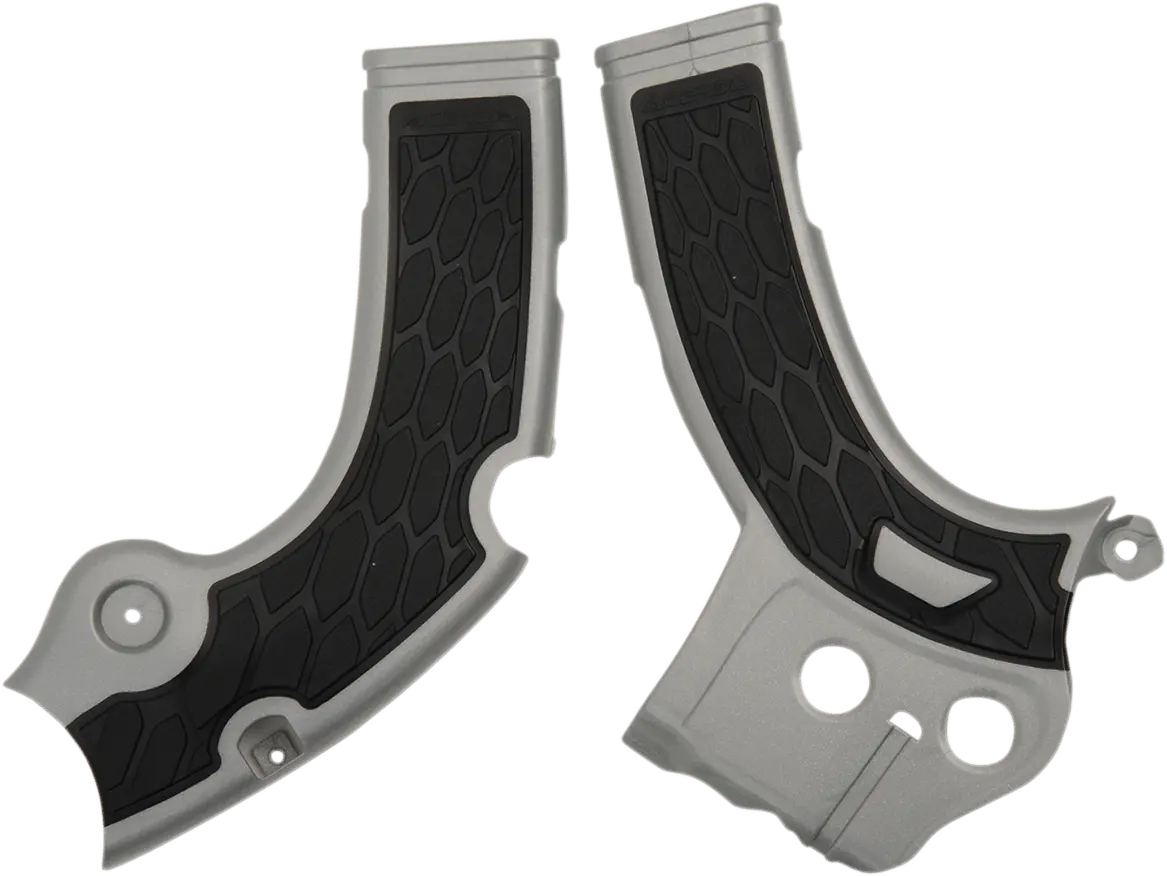 Acerbis X-Grip Frame Guards - Silver/Black - Yz 250F/450F/Wr250f/450F - Part 2640271015 1
